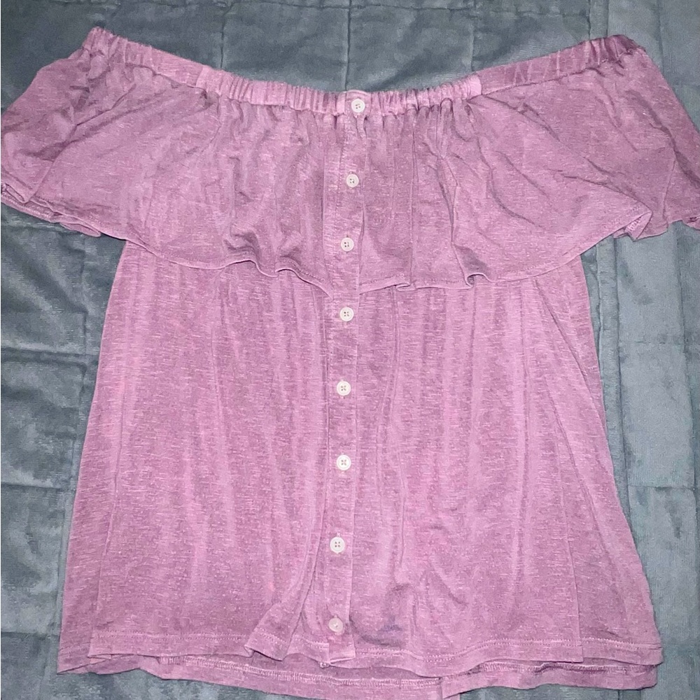 Lilac Purple Off-the-Shoulder Top